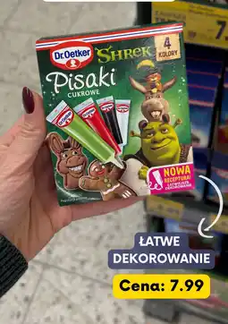 Kaufland Pisaki cukrowe Dr. Oetker Shrek do dekoracji pierniczków 4 kolory oferta