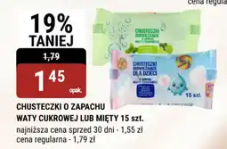 bi1 Chusteczki o zapachu waty cukrowej lub mięty 15 szt. najniższa cena sprzed 30 dni - 1,55 zł cena regularna - 1,79 zł oferta