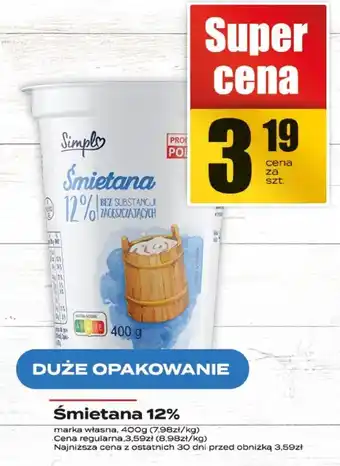 Śmietana 12% Simply