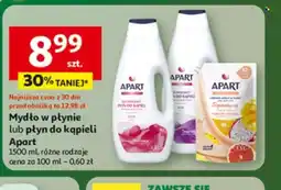 Auchan Mydło w płynie lub płyn do kąpieli Apart oferta