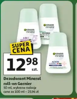 Auchan Dezodorant Mineral roll-on Garnier oferta