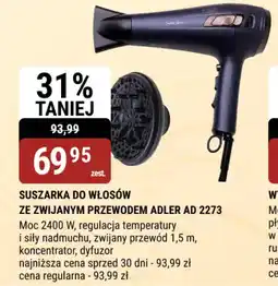 bi1 Suszarka do włosów ze zwijanym przewodem adler ad 2273 oferta