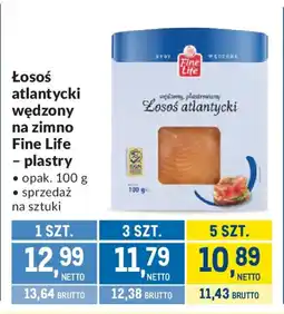 Makro Łosoś atlantycki wędzony na zimno Fine Life - plastry oferta