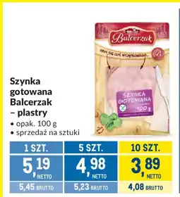 Makro Szynka gotowana balcerzak - plastry oferta