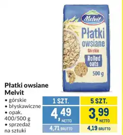 Makro Płatki owsiane Melvit oferta