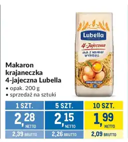 Makro Makaron krajaneczka 4-jajeczna Lubella oferta