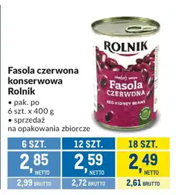 Makro Fasola czerwona konserwowa Rolnik oferta