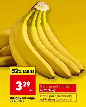 Banany na wagę Biedronka