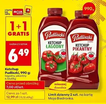 Ketchup Pudliszki pikantny 990g
