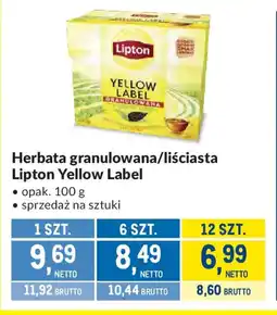 Makro Herbata granulowana/liściasta Lipton Yellow Label oferta