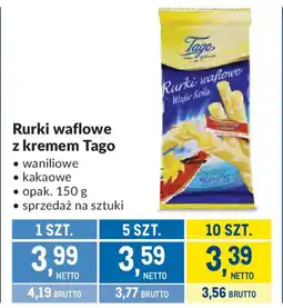 Makro Rurki waflowe z kremem Tago oferta