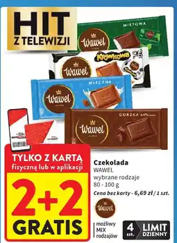 Intermarche Czekolada wybrane rodzaje Wawel oferta
