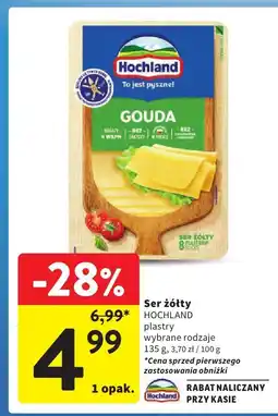 Intermarche Ser żółty plastry wybrane rodzaje Hochland oferta