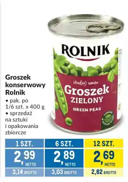 Makro Groszek konserwowy Rolnik oferta