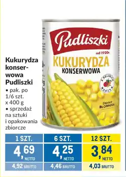 Makro Kukurydza konserwowa Pudliszki oferta