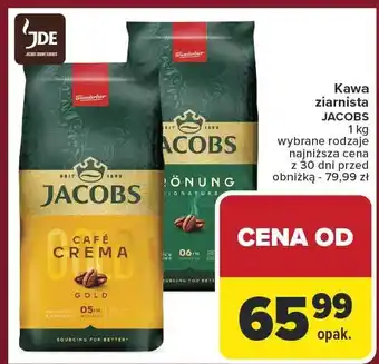 Kawa ziarnista Jacobs, 1 kg, wybrane rodzaje