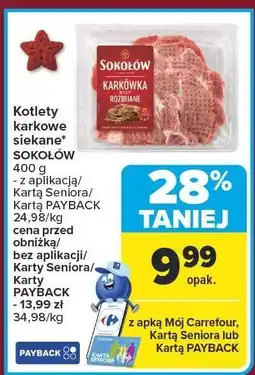 Carrefour Market Kotlety karkowe siekane SOKOŁÓW 400 g oferta