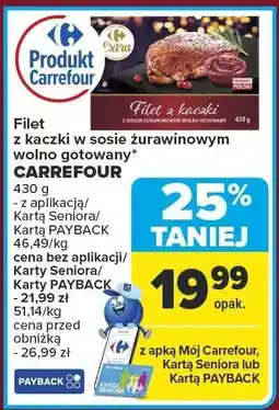 Carrefour Market Filet z kaczki w sosie żurawinowym wolno gotowany CARREFOUR 430 g oferta