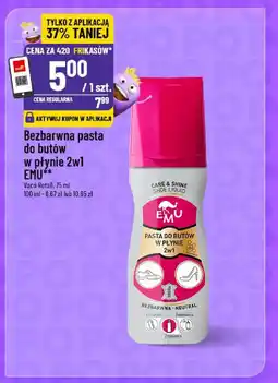 Polomarket Bezbarwna pasta do butów w płynie 2w1 emu oferta