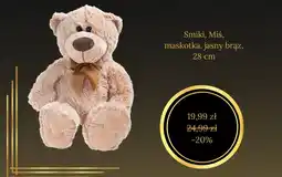 Smyk Smiki, Miś, maskotka, jasny brąz, 28 cm oferta