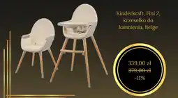 Smyk Kinderkraft, Fini 2, krzesełko do karmienia, Beige oferta