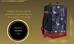 Smyk Meteor, Hermod, plecak podróżny, bagaż podręczny do samolotu, floral oferta