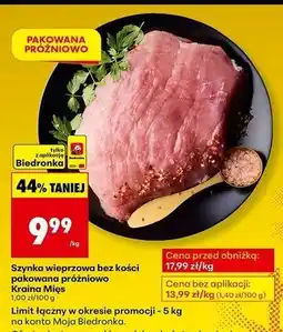 Biedronka Szynka wieprzowa bez kości Kraina Mięs oferta