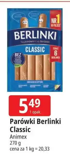 E.Leclerc Parówki classic Morliny Berlinki oferta