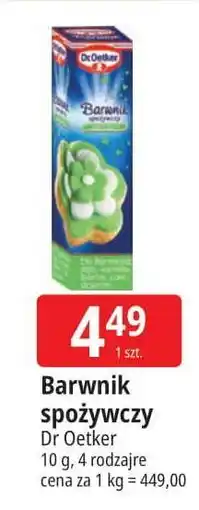 E.Leclerc Barwnik spożywczy w żelu zielony Dr. Oetker oferta