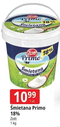 E.Leclerc Śmietana 18% Zott Primo oferta