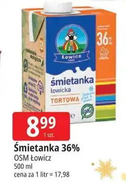 E.Leclerc Śmietanka uht 36 % Łowicz 1906 Łowicka oferta