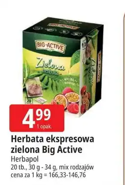 E.Leclerc Herbata z maliną i marakują Big-Active Zielona oferta