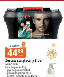 E.Leclerc Zestaw w skrzynce classic: pianka do golenia 200 g + płyn po goleniu 100 ml krem 65 pędzel Lider oferta