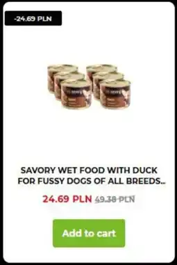 AquaelZOO Savory wet food with duck for fussy dogs of all breeds oferta
