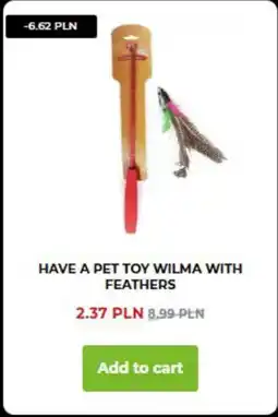 AquaelZOO Have a pet toy wilma with feathers oferta
