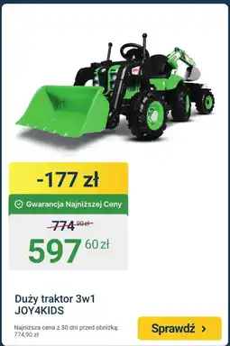 ERLI Duży traktor 3w1 JOY4KIDS oferta