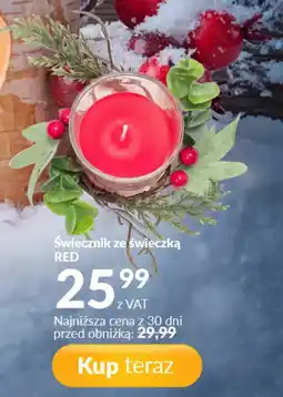 Poczta Polska Świecznik ze świeczką RED oferta