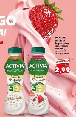 Kaufland Jogurt truskawka zboża błonnik + probiotyki Danone Activia oferta
