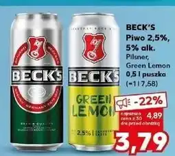 Kaufland Piwo Beck's Green Lemon oferta