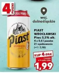 Kaufland Piwo Piast Wrocławski oferta