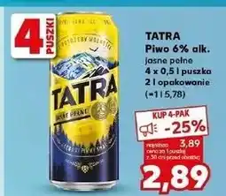 Kaufland Piwo Tatra Jasne Pełne oferta