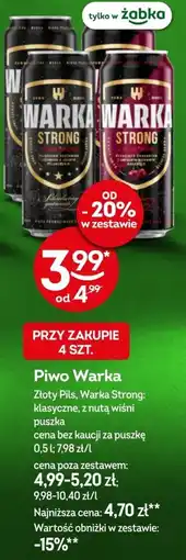 Żabka Piwo Warka oferta