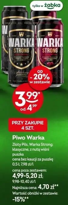 Żabka Piwo Warka oferta