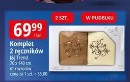 E.Leclerc Ręczniki w pudełku wenus 70 x 140 cm J&J Trend oferta