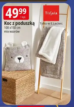 E.Leclerc Koc z poduszką 100 x 150 cm Tissaia oferta