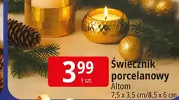 E.Leclerc Świecznik porcelanowy 8.5 x 6 cm Altom Design oferta