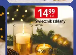 E.Leclerc Świecznik szklany 15 cm Altom Design oferta
