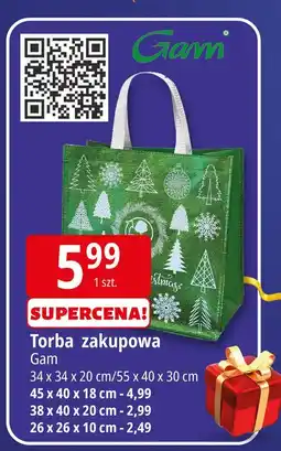 E.Leclerc Torba zakupowa świąteczna 26 x 10 cm Gam oferta