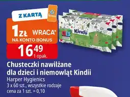 E.Leclerc Chusteczki wilgotne natural balance Cleanic Kindii oferta