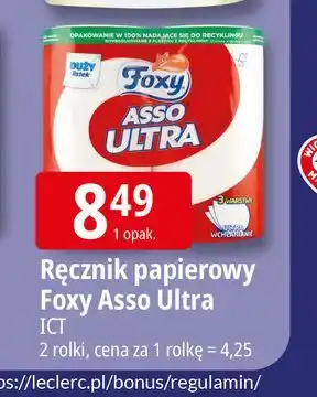 E.Leclerc Ręcznik papierowy Foxy Asso Ultra oferta